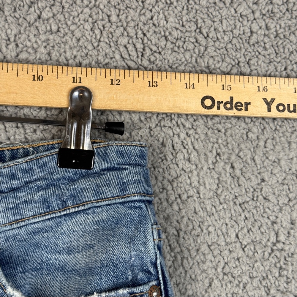 We The Free Jeans Womens 26 Med Wash High Rise Split Hem Full Length 70s Bootcut - Picture 14 of 16